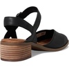 image:imageTOMS Womens Jaclyn Block Heel Mary Jane Leather Upper Adjustable Strap and Buckle CloudBound Insole15 HeelBlack Leather