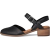 image:imageTOMS Womens Jaclyn Block Heel Mary Jane Leather Upper Adjustable Strap and Buckle CloudBound Insole15 HeelBlack Leather