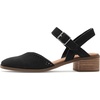 image:imageTOMS Womens Jaclyn Block Heel Mary Jane Leather Upper Adjustable Strap and Buckle CloudBound Insole15 HeelBlack Nubuck LeatherPerf