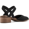 image:imageTOMS Womens Jaclyn Block Heel Mary Jane Leather Upper Adjustable Strap and Buckle CloudBound Insole15 HeelBlack Nubuck LeatherPerf