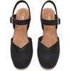 image:imageTOMS Womens Jaclyn Block Heel Mary Jane Leather Upper Adjustable Strap and Buckle CloudBound Insole15 HeelBlack Nubuck LeatherPerf