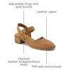 image:imageTOMS Womens Jaclyn Block Heel Mary Jane Leather Upper Adjustable Strap and Buckle CloudBound Insole15 HeelBrown Sugar Leather