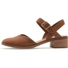 image:imageTOMS Womens Jaclyn Block Heel Mary Jane Leather Upper Adjustable Strap and Buckle CloudBound Insole15 HeelBrown Sugar Nubuck LeatherPerf