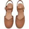 image:imageTOMS Womens Jaclyn Block Heel Mary Jane Leather Upper Adjustable Strap and Buckle CloudBound Insole15 HeelBrown Sugar Nubuck LeatherPerf