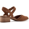 image:imageTOMS Womens Jaclyn Block Heel Mary Jane Leather Upper Adjustable Strap and Buckle CloudBound Insole15 HeelBrown Sugar Nubuck LeatherPerf