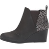 image:imageTOMS Womens Kelsey Ankle BootBlack LeatherZebra Shimmer