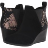 image:imageTOMS Womens Kelsey Ankle BootBlack SuedeBrocade