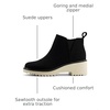 image:imageTOMS Womens Maude Wedge Boot Leather Upper OrthoLite Insole Side Zip LightweightBlack 1