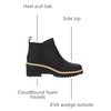image:imageTOMS Womens Maude Wedge Boot Leather Upper OrthoLite Insole Side Zip LightweightBlack Leather