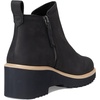 image:imageTOMS Womens Maude Wedge Boot Leather Upper OrthoLite Insole Side Zip LightweightBlack Leather
