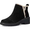 image:imageTOMS Womens Maude Wedge Boot Leather Upper OrthoLite Insole Side Zip LightweightBlackBlack SuedeFaux Fur