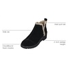 image:imageTOMS Womens Maude Wedge Boot Leather Upper OrthoLite Insole Side Zip LightweightBlackBlack SuedeFaux Fur