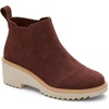 image:imageTOMS Womens Maude Wedge Boot Leather Upper OrthoLite Insole Side Zip LightweightChestnut Suede