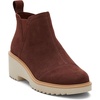 image:imageTOMS Womens Maude Wedge Boot Leather Upper OrthoLite Insole Side Zip LightweightChestnut Suede