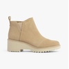 image:imageTOMS Womens Maude Wedge Boot Leather Upper OrthoLite Insole Side Zip LightweightOatmeal Suede
