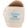 image:imageTOMS Womens Redondo Loafer Flat Textile UpperNatural Metallic Slubby Woven