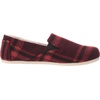 image:imageTOMS Womens Redondo Loafer Flat Textile UpperRed Plaid With Faux Shearling