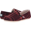 image:imageTOMS Womens Redondo Loafer Flat Textile UpperRed Plaid With Faux Shearling