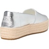 image:imageTOMS Womens Valencia EspadrilleSilver Metallic Nappa Leather