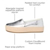 image:imageTOMS Womens Valencia EspadrilleSilver Metallic Nappa Leather