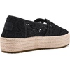 image:imageTOMS Womens Valencia Platform Espadrille Textile Upper OrthoLite Insole  AllDay Comfort Padded Heel Easy OnOff Lightweight Feel Closed Toe Summer Shoes Espadrilles for WomenBlack Floral Crochet
