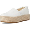 image:imageTOMS Womens Valencia Platform Espadrille Textile Upper OrthoLite Insole  AllDay Comfort Padded Heel Easy OnOff Lightweight Feel Closed Toe Summer Shoes Espadrilles for WomenWhite CanvasFray