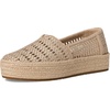 image:imageTOMS Womens Valencia Platform Espadrille Textile Upper OrthoLite Insole  AllDay Comfort Padded Heel Easy OnOff Lightweight Feel Closed Toe Summer Shoes Espadrilles for WomenChampagne Metallic Basket Weave