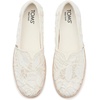image:imageTOMS Womens Valencia Platform Espadrille Textile Upper OrthoLite Insole  AllDay Comfort Padded Heel Easy OnOff Lightweight Feel Closed Toe Summer Shoes Espadrilles for WomenEgret Floral Crochet