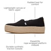 image:imageTOMS Womens Valencia Platform Espadrille Textile Upper OrthoLite Insole  AllDay Comfort Padded Heel Easy OnOff Lightweight Feel Closed Toe Summer Shoes Espadrilles for WomenBlack CanvasFray