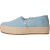 image:imageTOMS Womens Valencia Platform Espadrille Textile Upper OrthoLite Insole  AllDay Comfort Padded Heel Easy OnOff Lightweight Feel Closed Toe Summer Shoes Espadrilles for WomenPastel Blue Washed Denim