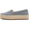 image:imageTOMS Womens Valencia Platform Espadrille Textile Upper OrthoLite Insole  AllDay Comfort Padded Heel Easy OnOff Lightweight Feel Closed Toe Summer Shoes Espadrilles for WomenNiagara Mist Chambray Dot