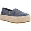image:imageTOMS Womens Valencia Platform Espadrille Textile Upper OrthoLite Insole  AllDay Comfort Padded Heel Easy OnOff Lightweight Feel Closed Toe Summer Shoes Espadrilles for WomenNavy Novelty Denim