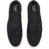 image:imageTOMS Womens Valencia Platform Espadrille Textile Upper OrthoLite Insole  AllDay Comfort Padded Heel Easy OnOff Lightweight Feel Closed Toe Summer Shoes Espadrilles for WomenBlack Floral Crochet