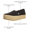 image:imageTOMS Womens Valencia Platform Espadrille Textile Upper OrthoLite Insole  AllDay Comfort Padded Heel Easy OnOff Lightweight Feel Closed Toe Summer Shoes Espadrilles for WomenBlack
