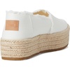 image:imageTOMS Womens Valencia Platform Espadrille Textile Upper OrthoLite Insole  AllDay Comfort Padded Heel Easy OnOff Lightweight Feel Closed Toe Summer Shoes Espadrilles for WomenWhite CanvasFray