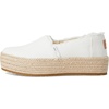image:imageTOMS Womens Valencia Platform Espadrille Textile Upper OrthoLite Insole  AllDay Comfort Padded Heel Easy OnOff Lightweight Feel Closed Toe Summer Shoes Espadrilles for WomenWhite