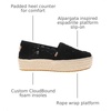 image:imageTOMS Womens Valencia Platform Espadrille Textile Upper OrthoLite Insole  AllDay Comfort Padded Heel Easy OnOff Lightweight Feel Closed Toe Summer Shoes Espadrilles for WomenBlack Crochet Lace