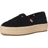 image:imageTOMS Womens Valencia Platform Espadrille Textile Upper OrthoLite Insole  AllDay Comfort Padded Heel Easy OnOff Lightweight Feel Closed Toe Summer Shoes Espadrilles for WomenBlack Crochet Lace