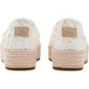 image:imageTOMS Womens Valencia Platform Espadrille Textile Upper OrthoLite Insole  AllDay Comfort Padded Heel Easy OnOff Lightweight Feel Closed Toe Summer Shoes Espadrilles for WomenEgret Floral Crochet