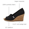 image:imageTOMS womens Classic WedgeBlack Scattered Woven