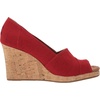 image:imageTOMS womens Classic WedgeRed Crosshatch Jacquard