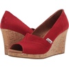 image:imageTOMS womens Classic WedgeRed Crosshatch Jacquard