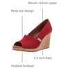 image:imageTOMS womens Classic WedgeRed Crosshatch Jacquard