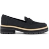 Black Leather/Shimmer Twill