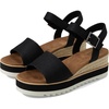 image:imageTOMS Womens Diana Wedge Heel Sandal Leather Upper RopeWrapped Midsole Adjustable Strap Buckle OrthoLite Insole  Adjustable Ankle Buckle Fit CloudBound Foam Comfort Lightweight Rope Midsole Textured EVA Outsole Wedge Sandals for WomenBlack Heavy Canvas