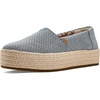 image:imageTOMS Womens Valencia Platform Espadrille Textile Upper OrthoLite Insole  AllDay Comfort Padded Heel Easy OnOff Lightweight Feel Closed Toe Summer Shoes Espadrilles for WomenNiagara Mist Chambray Dot