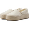 image:imageTOMS Womens Valencia Platform Espadrille Textile Upper OrthoLite Insole  AllDay Comfort Padded Heel Easy OnOff Lightweight Feel Closed Toe Summer Shoes Espadrilles for WomenNatural Undyed Metallic Linen Stripe