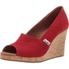 image:imageTOMS womens Classic WedgeRed Crosshatch Jacquard