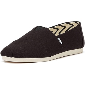 image:imageTOMS Mens Alpargata Classic Slipon Espadrille TextileSynthetic UpperBlack Recycled Cotton Canvas