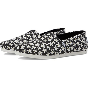 image:imageTOMS Mens Alpargata Classic Slipon Espadrille TextileSynthetic UpperBlack Sun Daisies